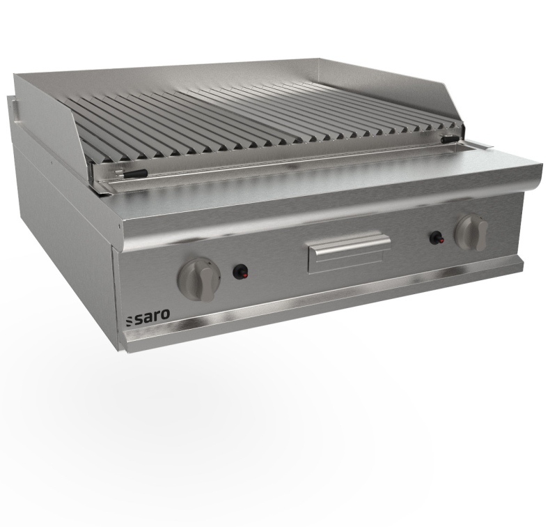 SARO Gas lavasteen grill tafelblad - model LQ / BS2BB SARO Gas lavasteen grill tafelblad - model LQ / BS2BB